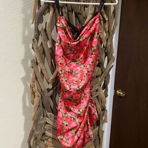 For Love And Lemons red Floral Mini Dress